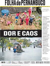 Capa do jornal Folha de Pernambuco 26/05/2022