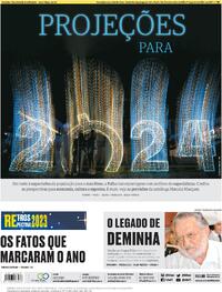 Capa do jornal Folha de Pernambuco 30/12/2023