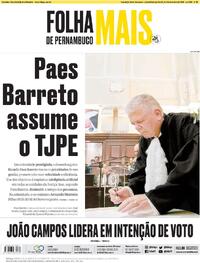 Capa do jornal Folha de Pernambuco 03/02/2024