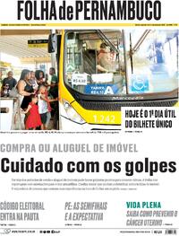 Capa do jornal Folha de Pernambuco 04/03/2024