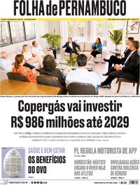 Capa do jornal Folha de Pernambuco 05/03/2024