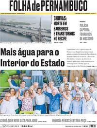 Capa do jornal Folha de Pernambuco 05/04/2024