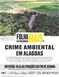Capa do jornal Folha de Pernambuco 06/01/2024