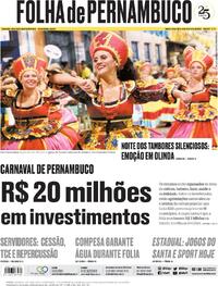 Capa do jornal Folha de Pernambuco 06/02/2024