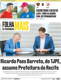 Capa do jornal Folha de Pernambuco 06/04/2024