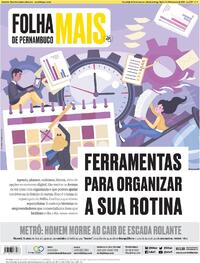 Capa do jornal Folha de Pernambuco 13/01/2024