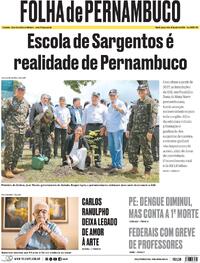 Capa do jornal Folha de Pernambuco 16/04/2024