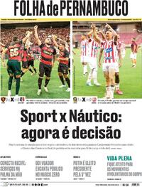 Capa do jornal Folha de Pernambuco 18/03/2024