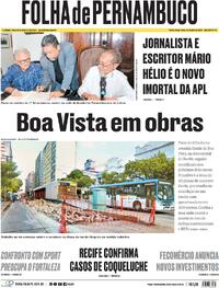 Capa do jornal Folha de Pernambuco 23/04/2024