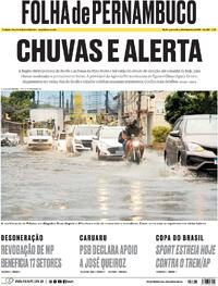 Capa do jornal Folha de Pernambuco 28/02/2024
