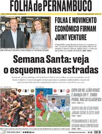 Capa do jornal Folha de Pernambuco 28/03/2024