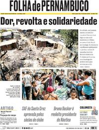Capa do jornal Folha de Pernambuco 01/12/2025