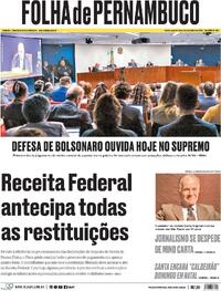 Capa do jornal Folha de Pernambuco 03/09/2025