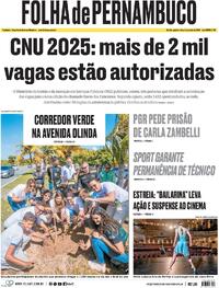 Capa do jornal Folha de Pernambuco 04/06/2025