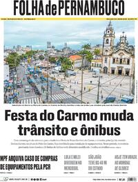 Capa do jornal Folha de Pernambuco 04/07/2025