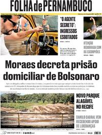 Capa do jornal Folha de Pernambuco 05/08/2025