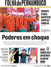 Capa do jornal Folha de Pernambuco 05/12/2025