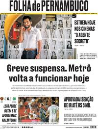 Capa do jornal Folha de Pernambuco 06/11/2025