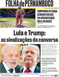 Capa do jornal Folha de Pernambuco 07/10/2025