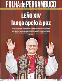 Capa do jornal Folha de Pernambuco 09/05/2025