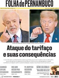 Capa do jornal Folha de Pernambuco 11/07/2025