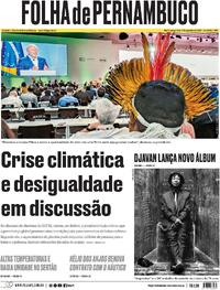 Capa do jornal Folha de Pernambuco 11/11/2025