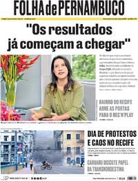 Capa do jornal Folha de Pernambuco 15/10/2025
