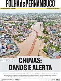 Capa do jornal Folha de Pernambuco 16/05/2025