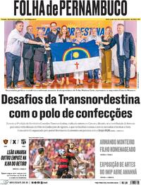 Capa do jornal Folha de Pernambuco 16/10/2025