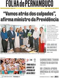 Capa do jornal Folha de Pernambuco 17/06/2025
