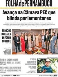 Capa do jornal Folha de Pernambuco 17/09/2025