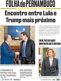 Capa do jornal Folha de Pernambuco 17/10/2025