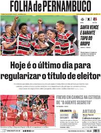 Capa Folha de Pernambuco 19/05/2025