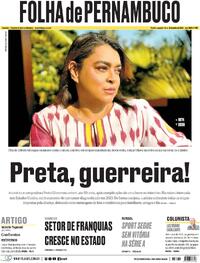 Capa do jornal Folha de Pernambuco 21/07/2025