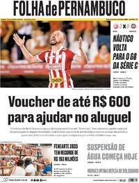 Capa do jornal Folha de Pernambuco 22/07/2025