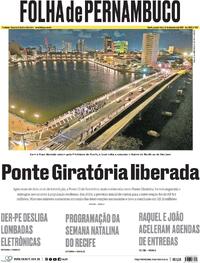 Capa do jornal Folha de Pernambuco 24/12/2025