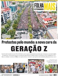 Capa do jornal Folha de Pernambuco 25/10/2025