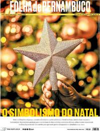 Capa do jornal Folha de Pernambuco 25/12/2025