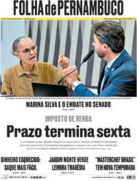 Capa Folha de Pernambuco 28/05/2025