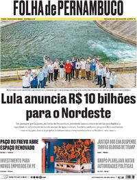 Capa do jornal Folha de Pernambuco 29/05/2025