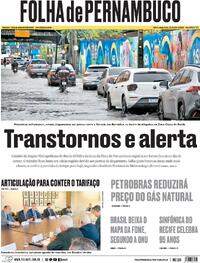 Capa do jornal Folha de Pernambuco 29/07/2025