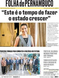 Capa do jornal Folha de Pernambuco 30/12/2025
