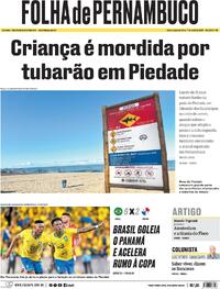 Capa Folha de Pernambuco 01/06/2026