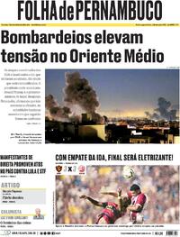 Capa do jornal Folha de Pernambuco 02/03/2026
