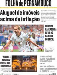 Capa Folha de Pernambuco 02/07/2026