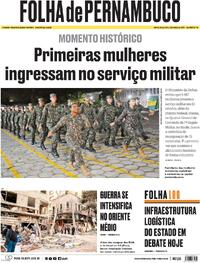 Capa do jornal Folha de Pernambuco 03/03/2026