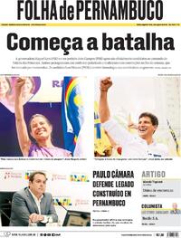 Capa Jornal Folha de Pernambuco