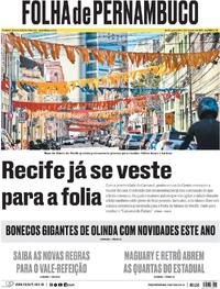 Capa do jornal Folha de Pernambuco 04/02/2026
