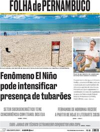 Capa Jornal Folha de Pernambuco