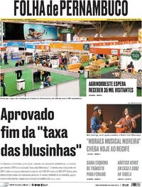 Capa Folha de Pernambuco 04/09/2026
